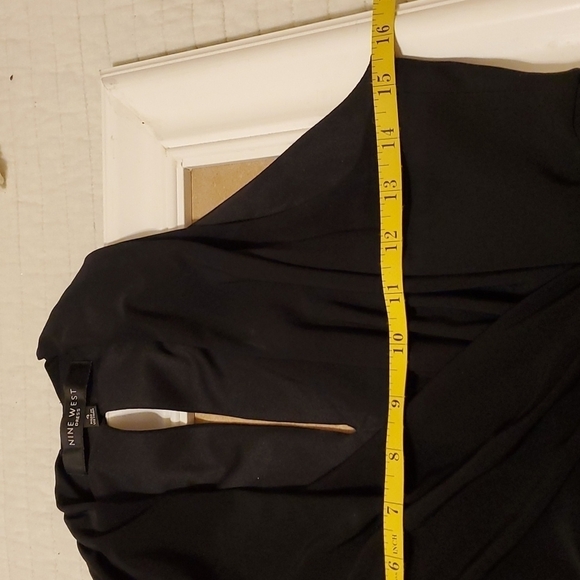 Nine West black halter style mock wrap dress size 4 - Picture 7 of 8